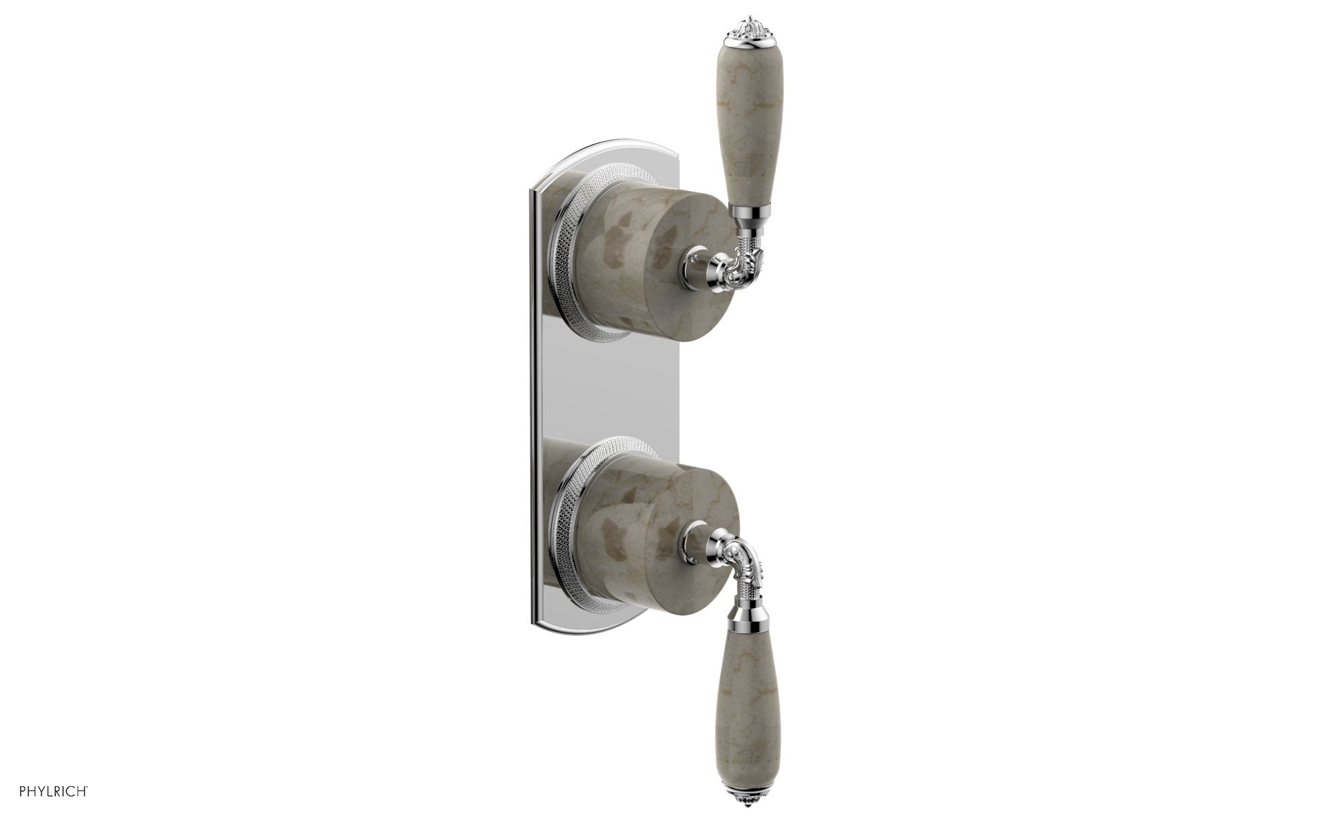 polished chrome thermostatic valve