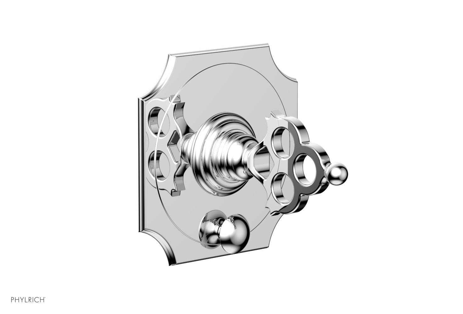 polished chrome shower plate