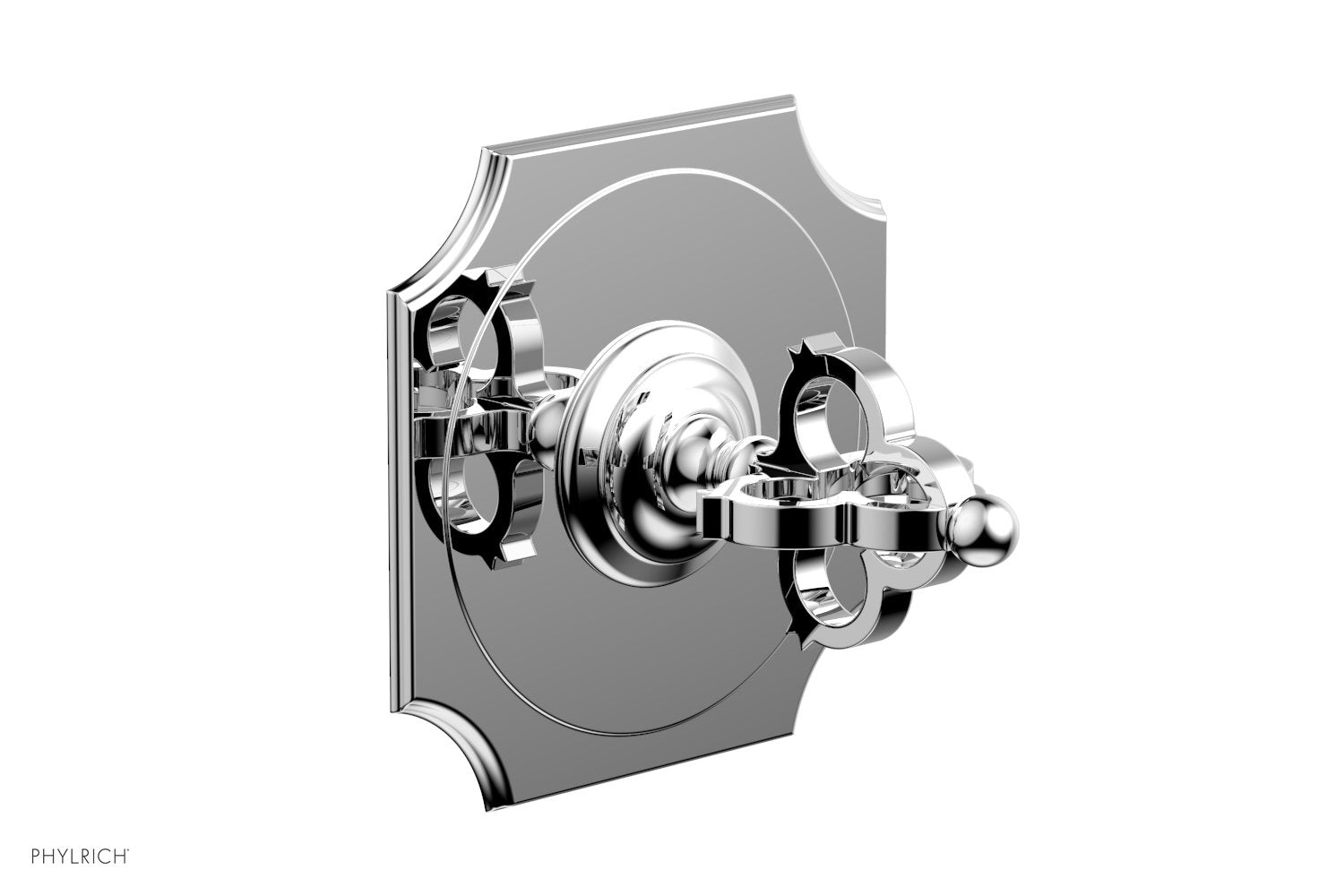 polished chrome shower trim