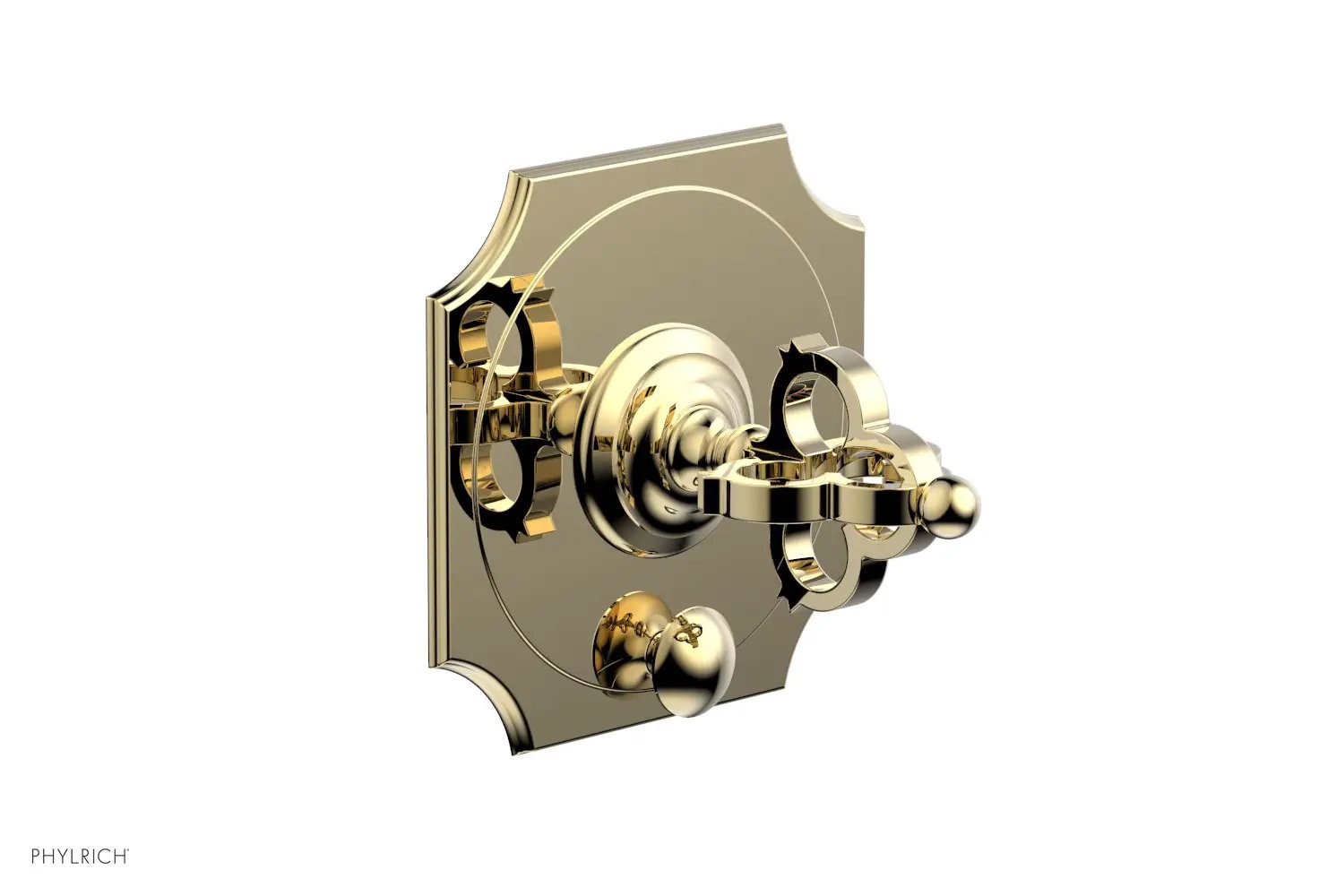 Phylrich COURONNE Pressure Balance Shower Plate with Diverter and Handle Trim Set by Phylrich