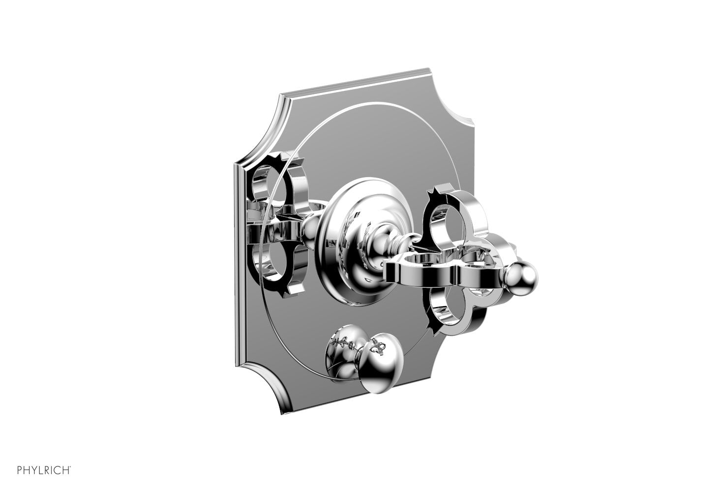 polished chrome shower plate
