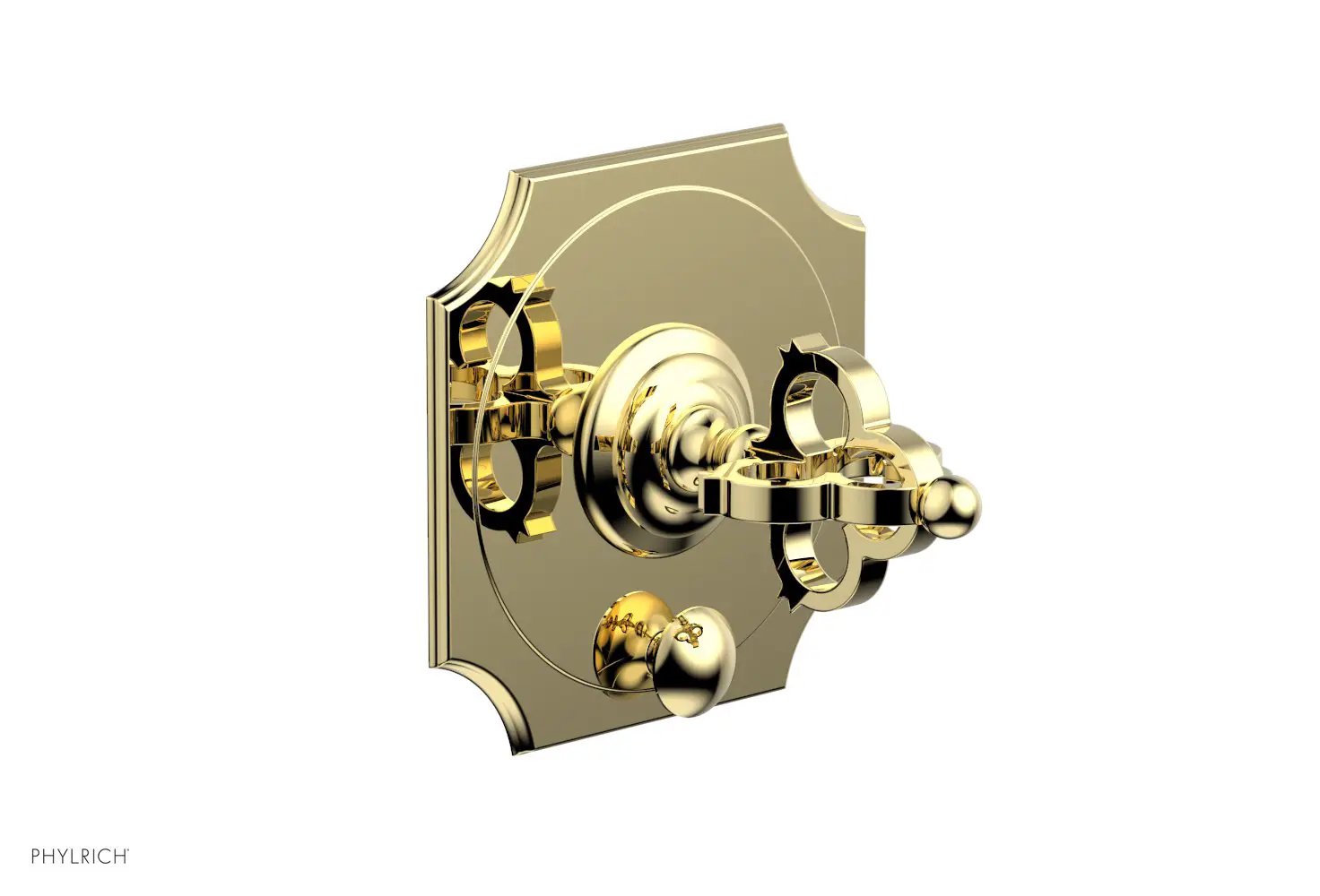 Phylrich COURONNE Pressure Balance Shower Plate with Diverter and Handle Trim Set by Phylrich