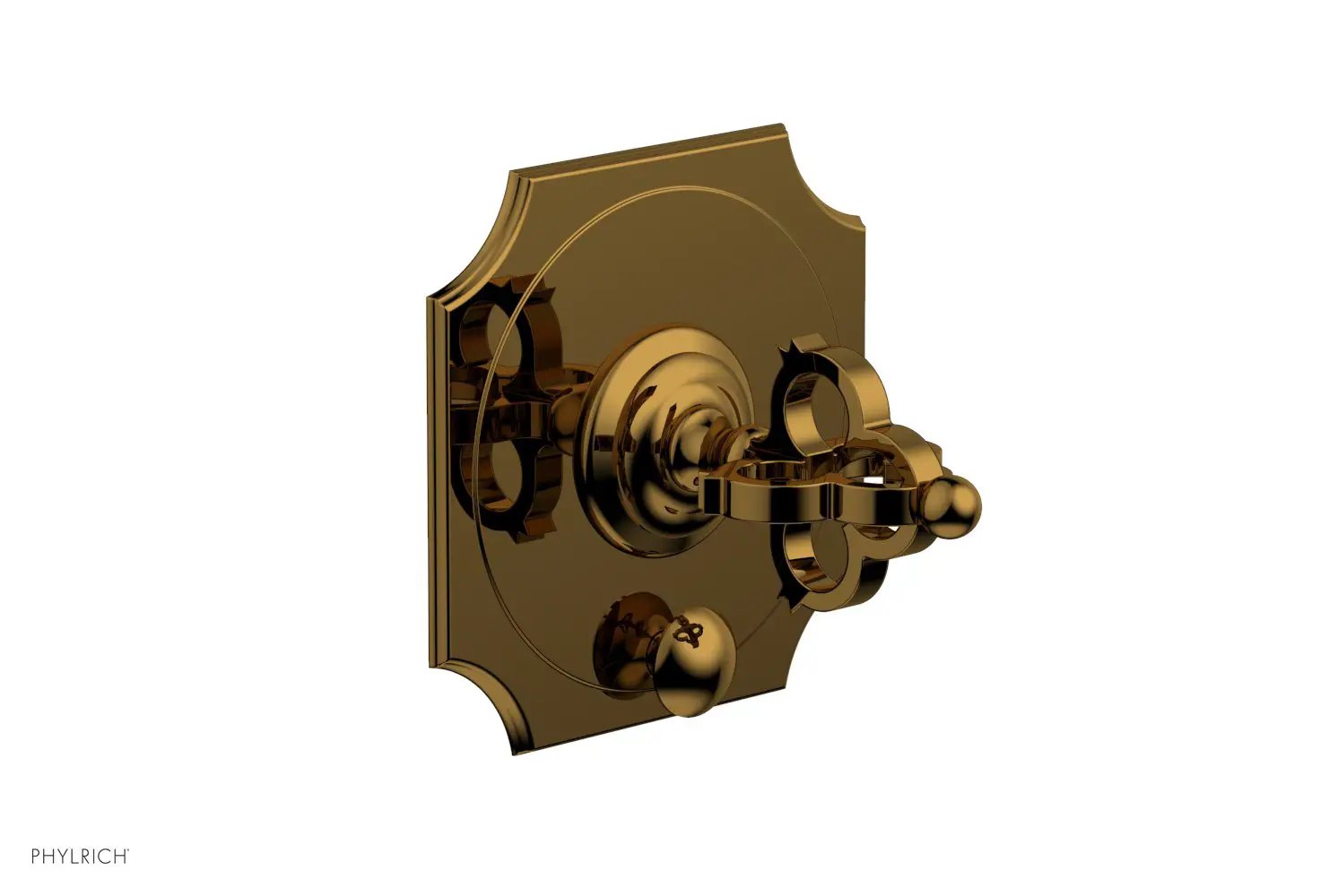 Phylrich COURONNE Pressure Balance Shower Plate with Diverter and Handle Trim Set by Phylrich