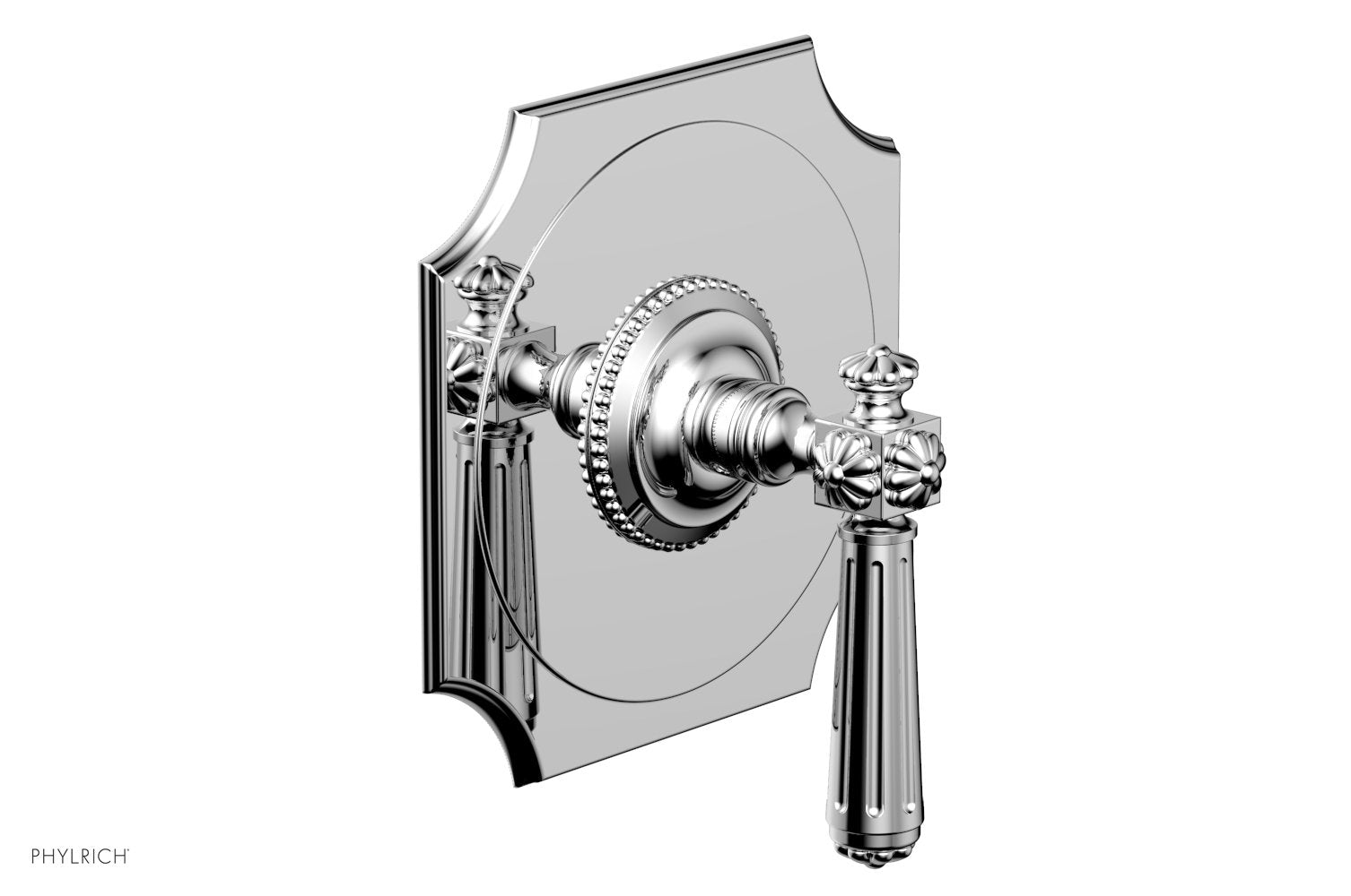 polished chrome shower trim