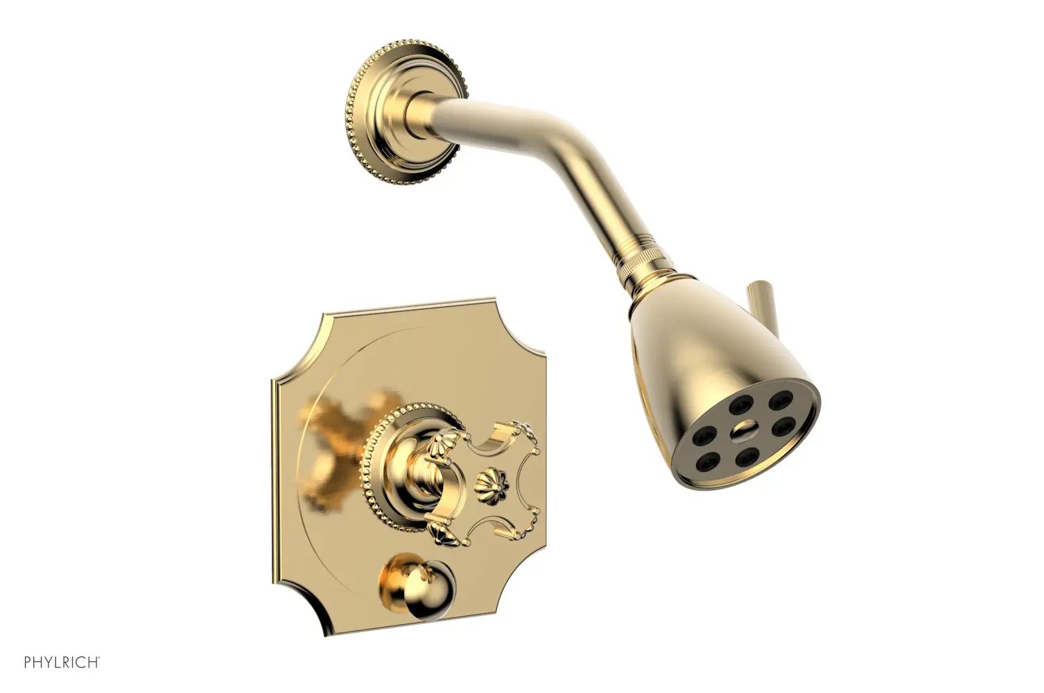 Phylrich MARVELLE Pressure Balance Shower and Diverter Set (Less Spout), Cross Handle by Phylrich