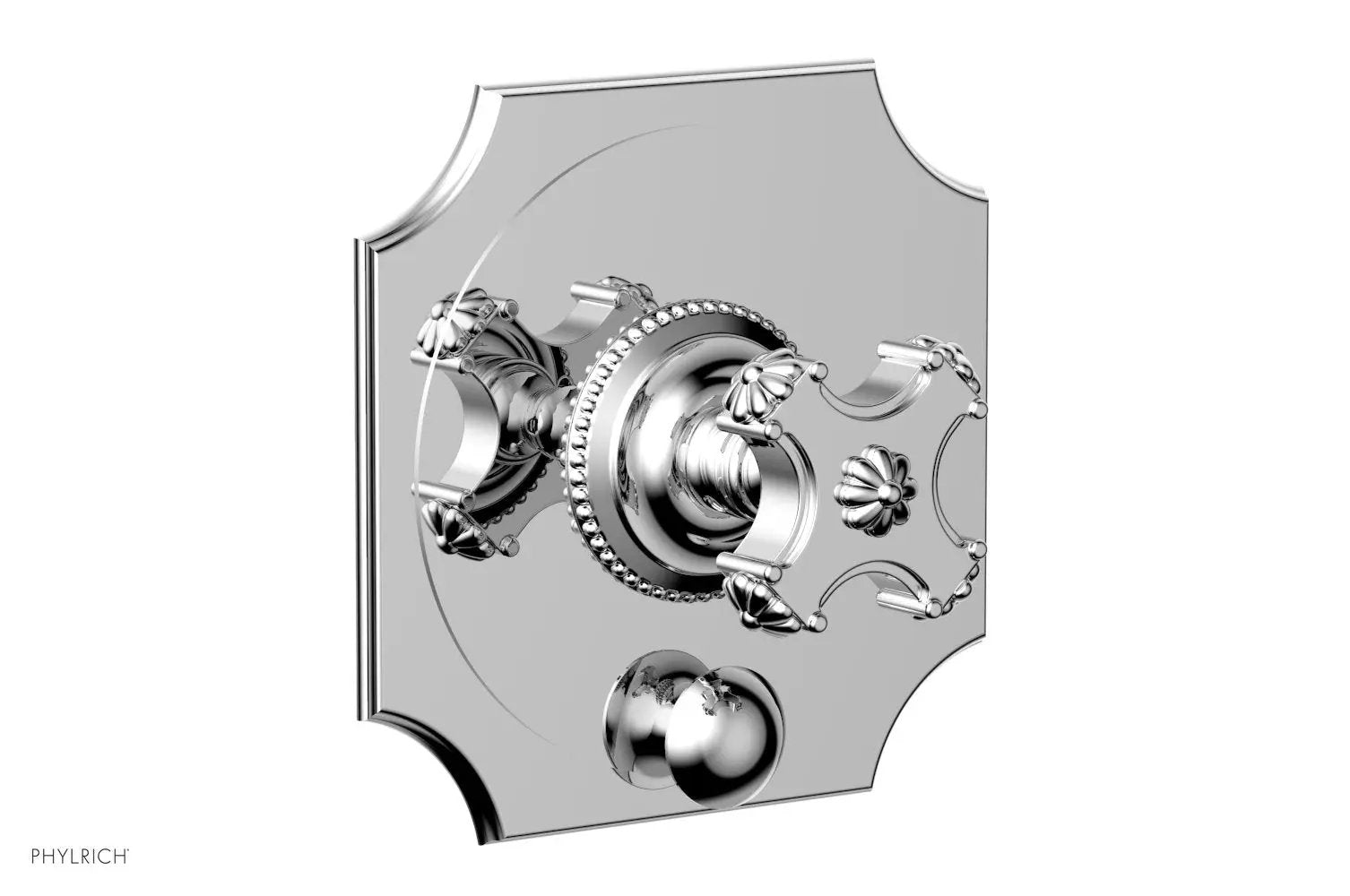 polished chrome shower plate