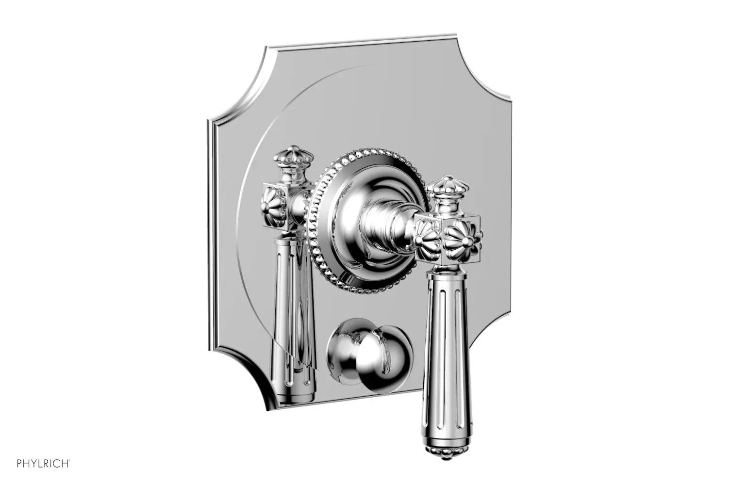 polished chrome shower plate