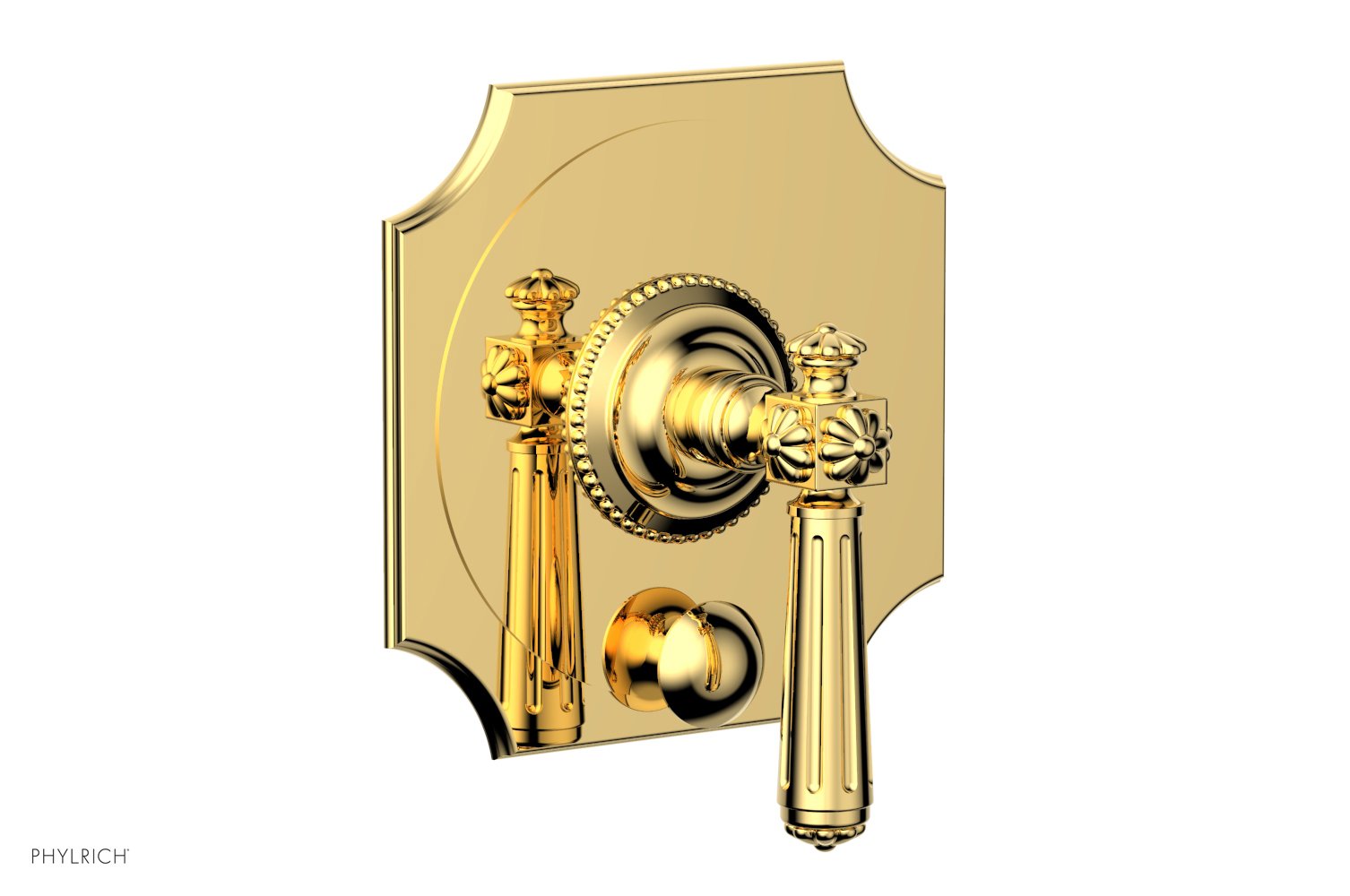 Phylrich MARVELLE Pressure Balance Shower Plate with Diverter and Handle Trim Set