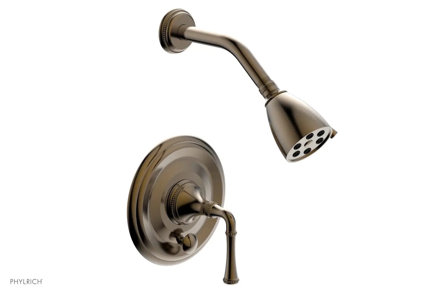 Phylrich BEADED Pressure Balance Shower and Diverter Set (Less Spout), Lever Handle by Phylrich