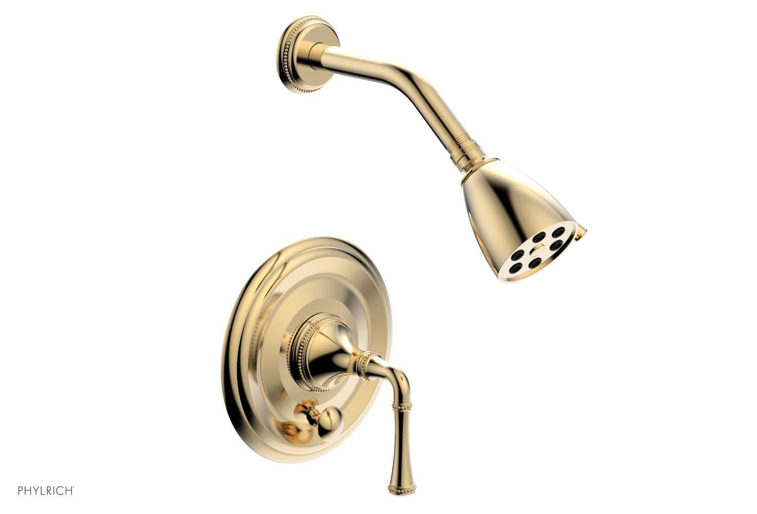 Phylrich BEADED Pressure Balance Shower and Diverter Set (Less Spout), Lever Handle