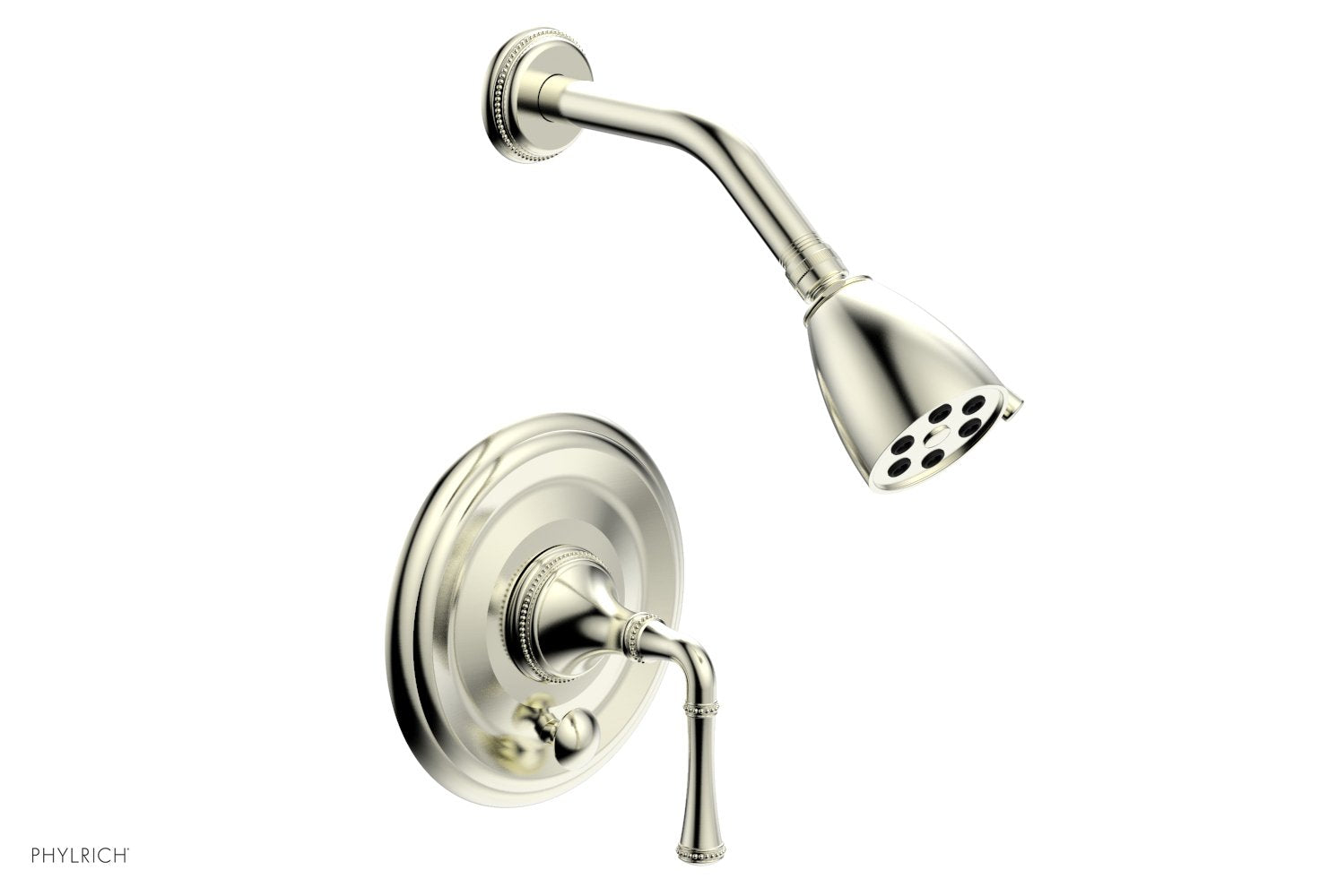 Phylrich BEADED Pressure Balance Shower and Diverter Set (Less Spout), Lever Handle
