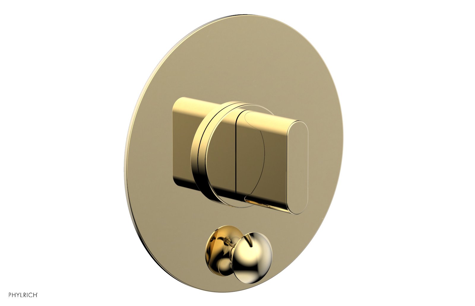 Phylrich ROND Pressure Balance Shower Plate with Diverter and Handle Trim Set by Phylrich