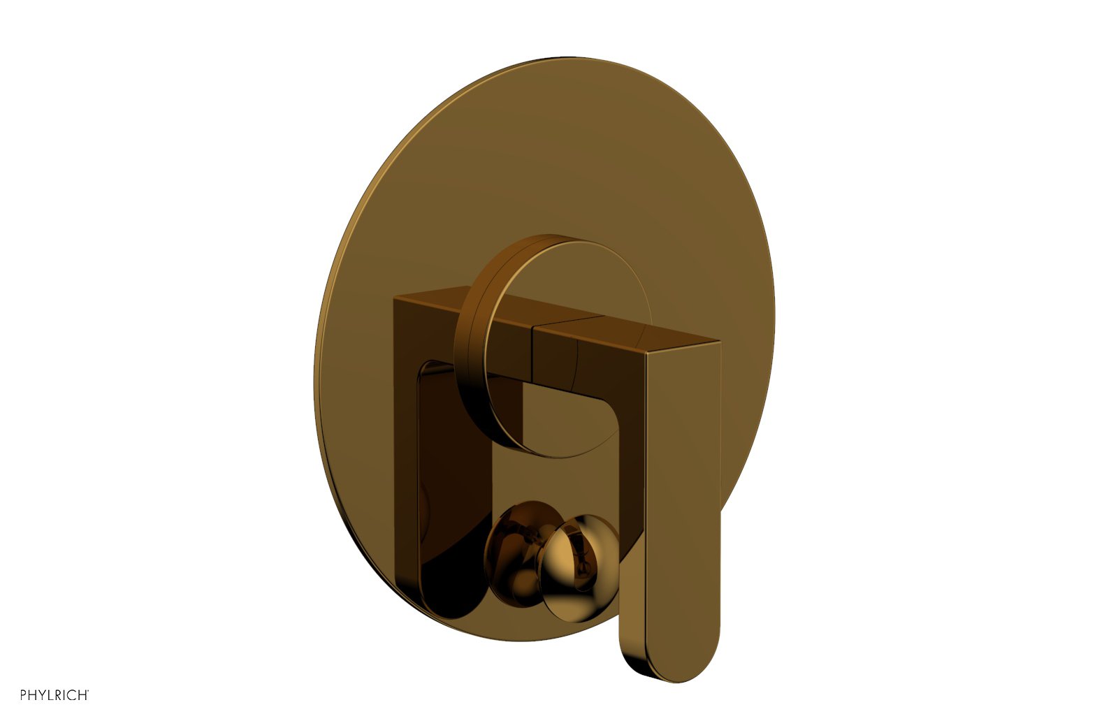 Phylrich ROND Pressure Balance Shower Plate with Diverter and Handle Trim Set