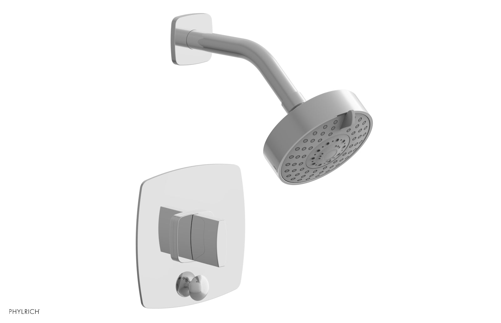 polished chrome shower set