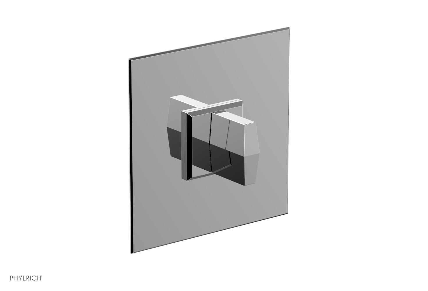 polished chrome shower plate