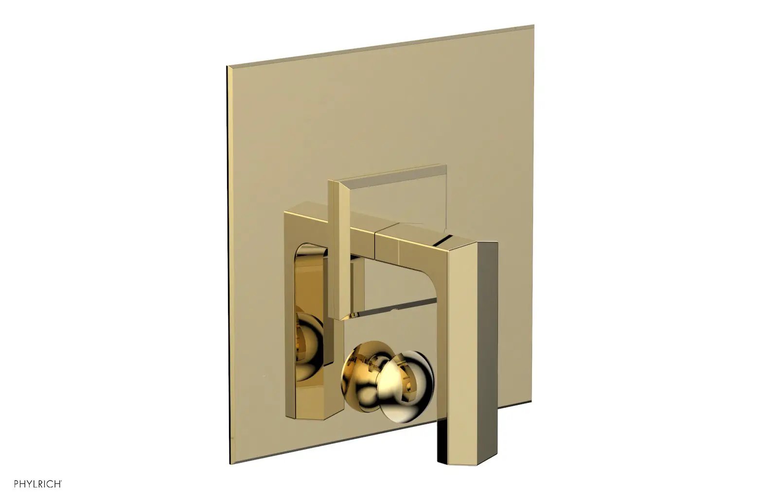 Phylrich DIAMA Pressure Balance Shower Plate with Diverter and Handle Trim Set by Phylrich