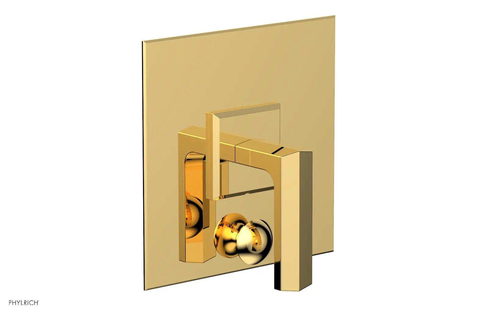 Phylrich DIAMA Pressure Balance Shower Plate with Diverter and Handle Trim Set by Phylrich