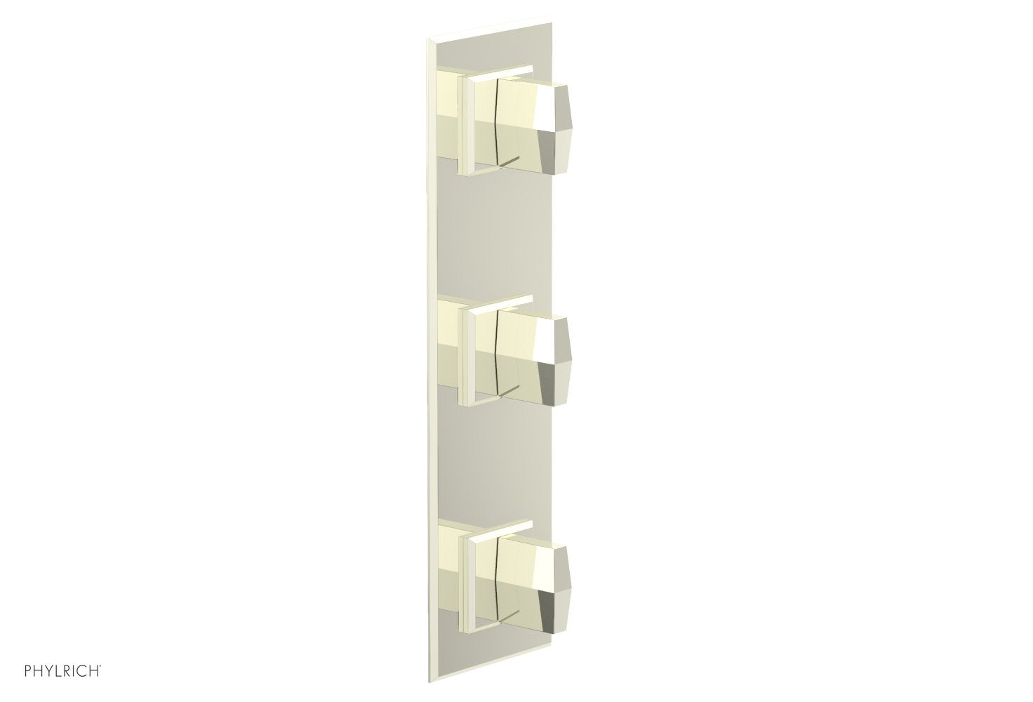 Phylrich DIAMA 1/2" Thermostatic Valve with Two Volume Control, Blade Handles by Phylrich