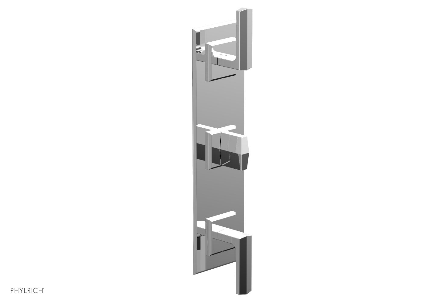 polished chrome thermostatic valve