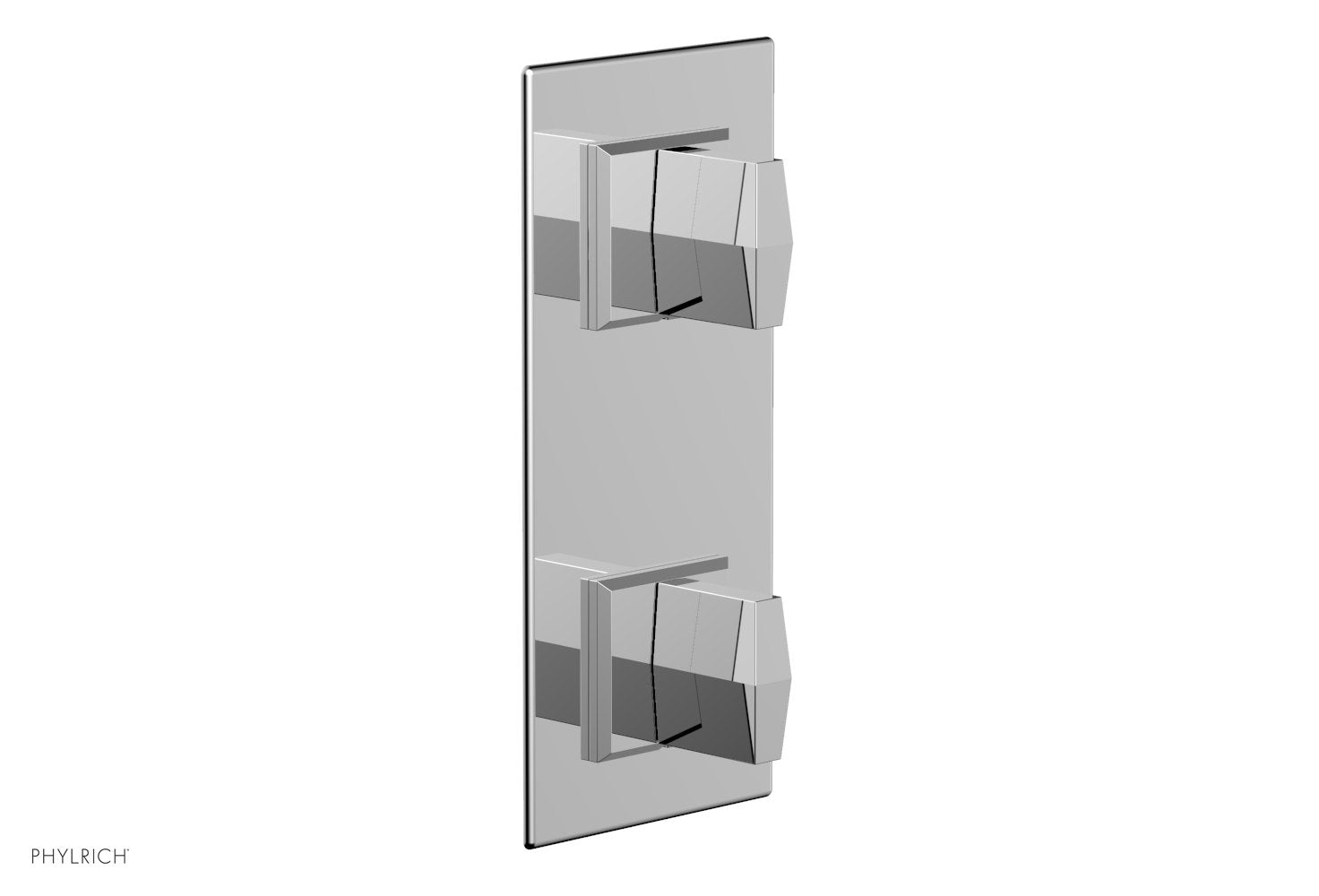 polished chrome thermostatic valve