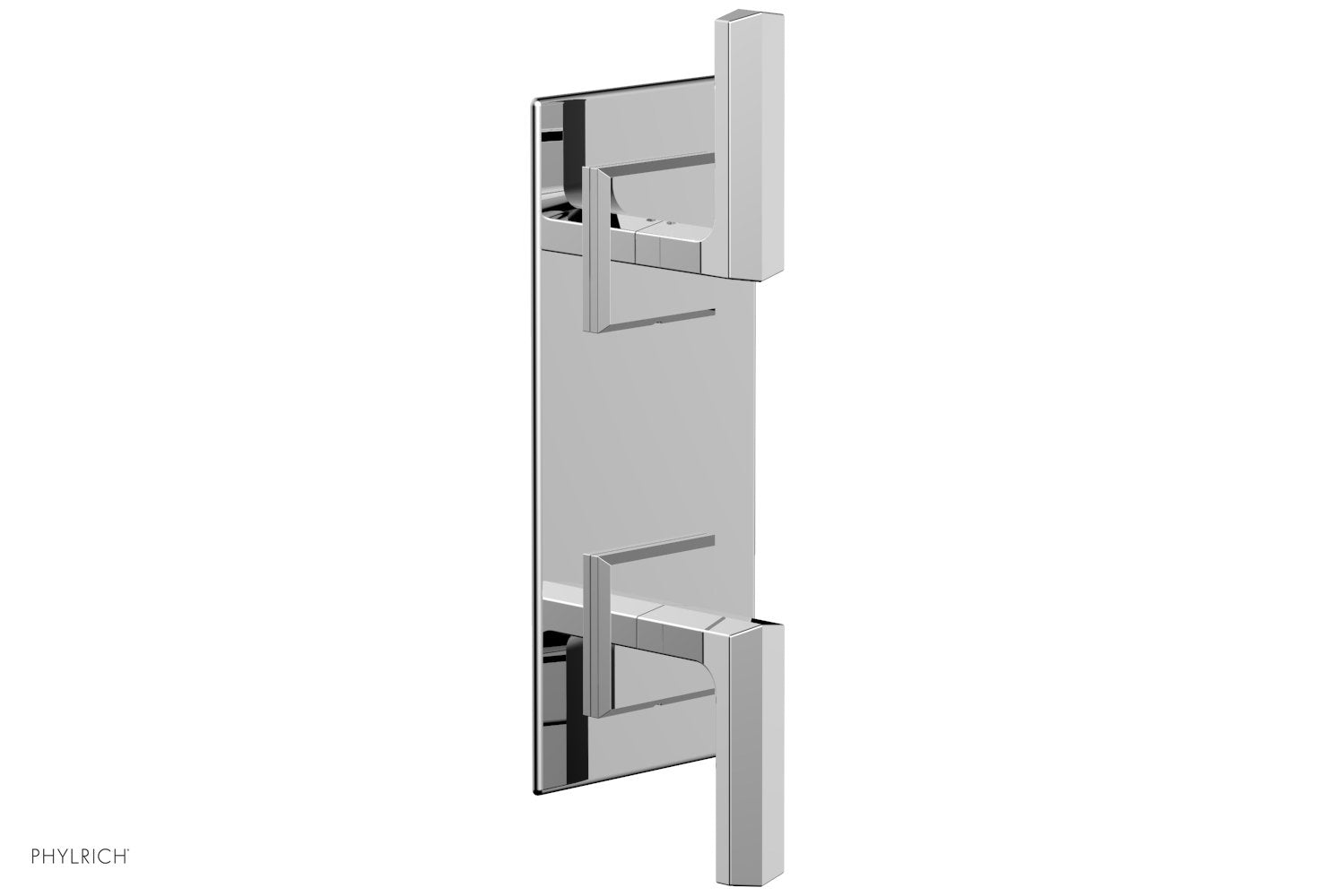 polished chrome thermostatic valve