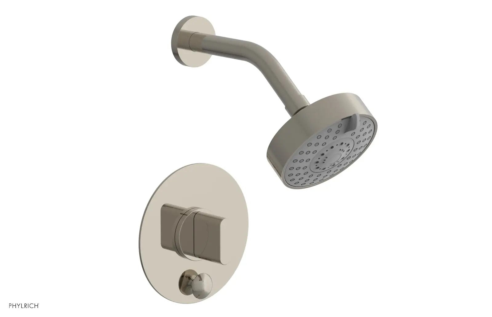 Phylrich ROND Pressure Balance Shower and Diverter Set (Less Spout), Blade Handle by Phylrich