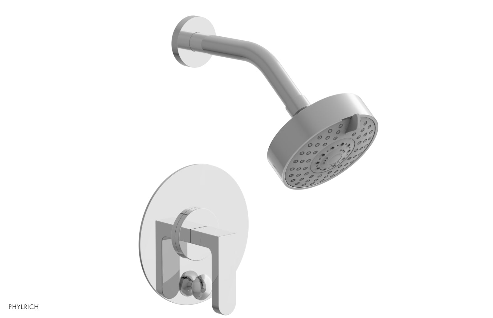polished chrome shower set