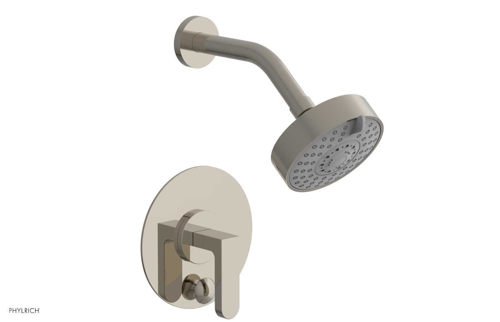 Phylrich ROND Pressure Balance Shower and Diverter Set (Less Spout), Lever Handle