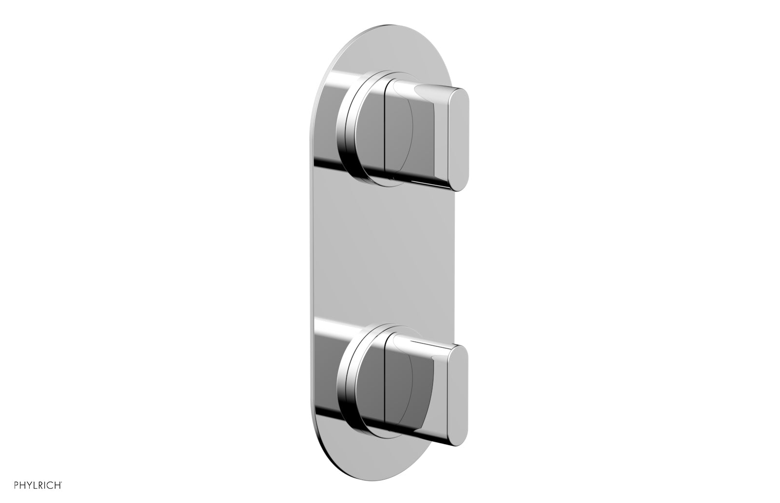 polished chrome thermostatic valve