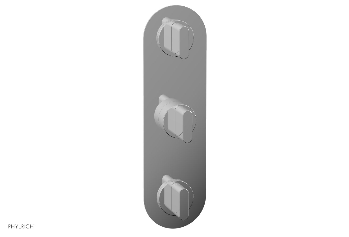 polished chrome thermostatic valve