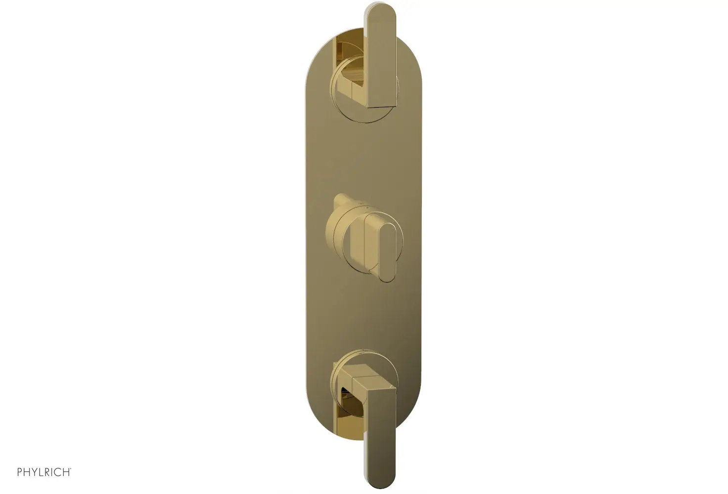 Phylrich ROND 1/2" Thermostatic Valve with Two Volume Control, Lever Handles by Phylrich