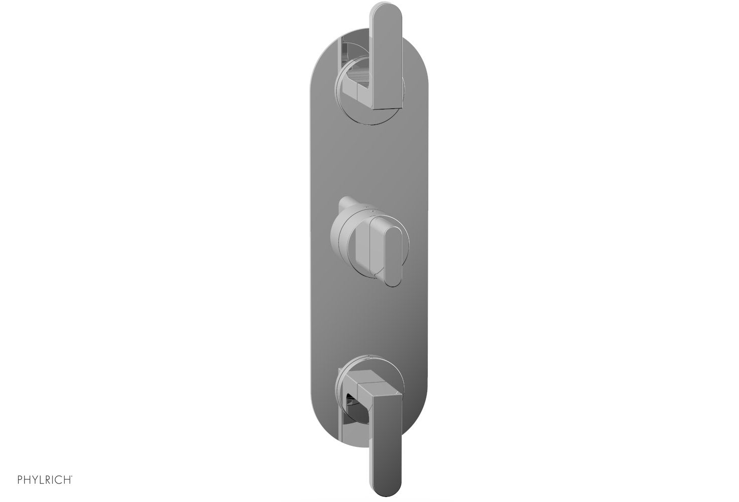 polished chrome thermostatic valve