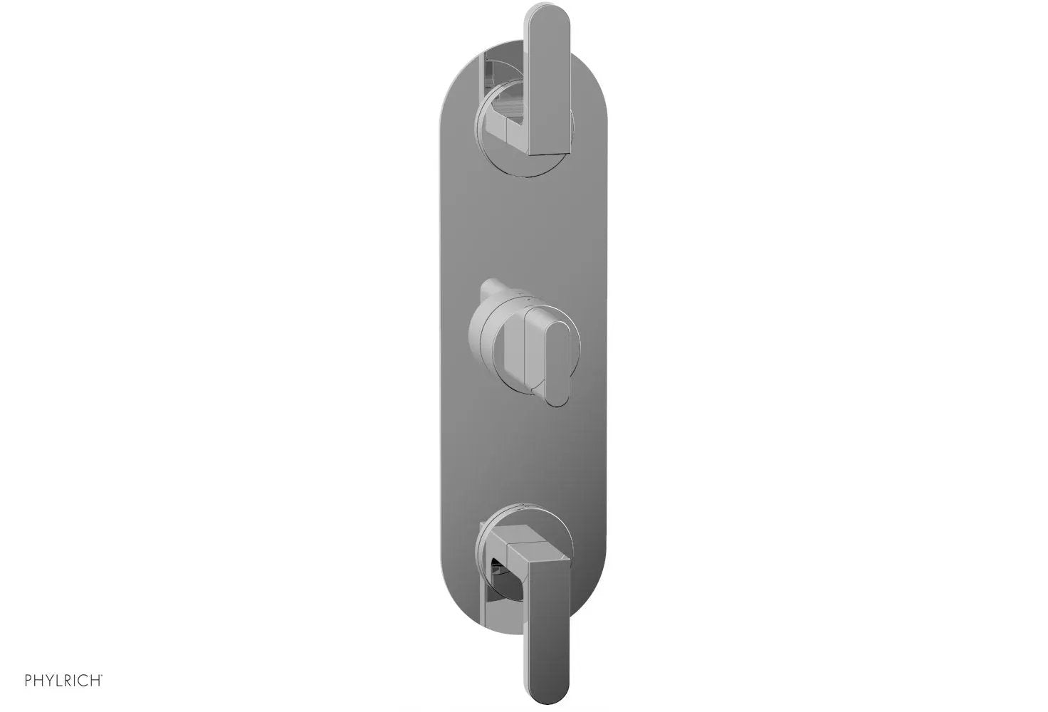 polished chrome thermostatic valve