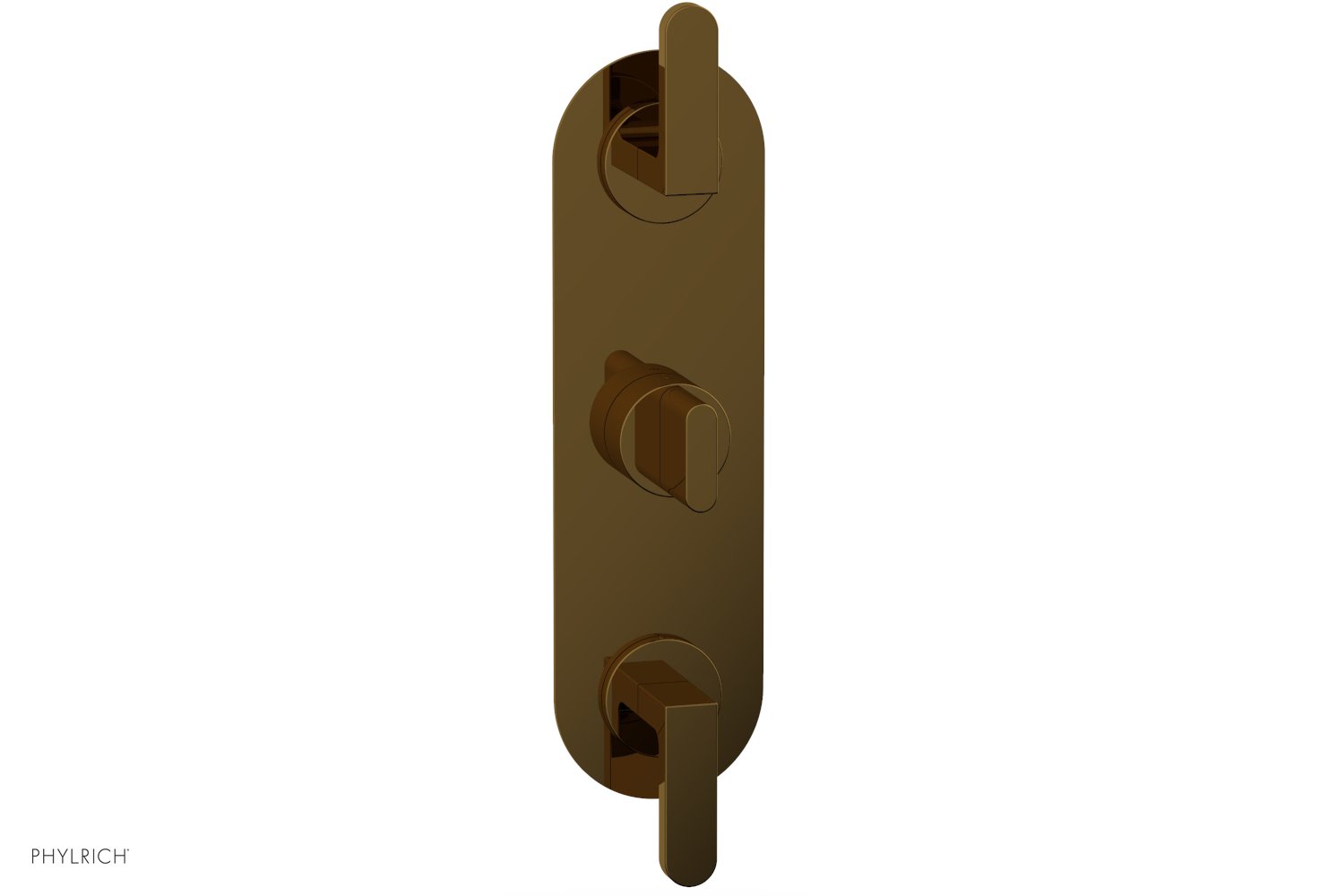 Phylrich ROND 1/2" Thermostatic Valve with Two Volume Control, Lever Handles by Phylrich