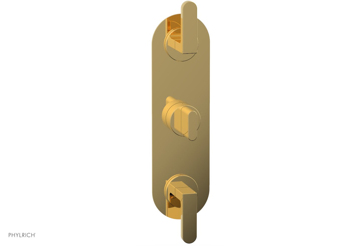 Phylrich ROND 3/4" Thermostatic Valve with Two Volume Control, Lever Handles by Phylrich