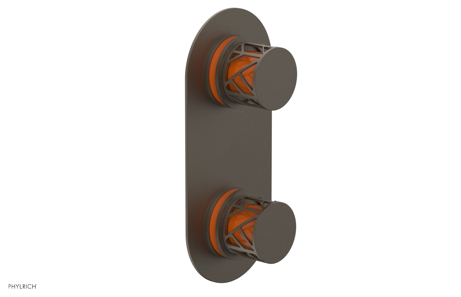 Phylrich JOLIE Thermostatic Valve with Volume Control or Diverter with "Orange" Accents