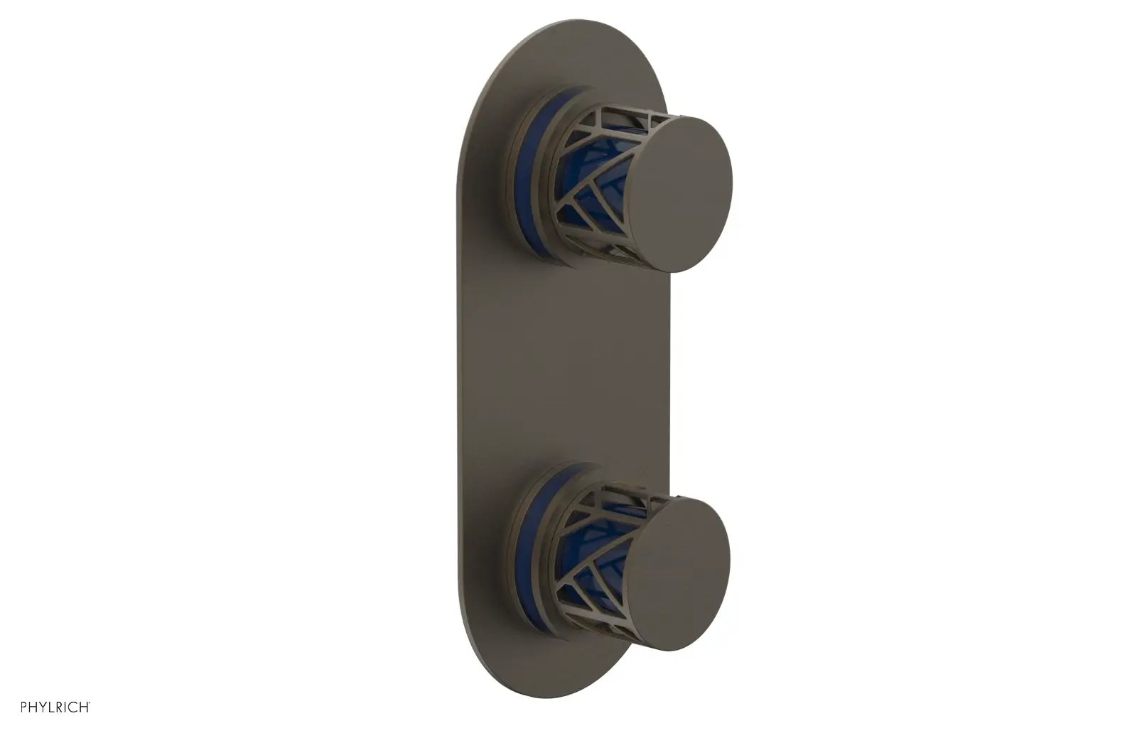 Phylrich JOLIE Thermostatic Valve with Volume Control or Diverter with "Navy Blue" Accents by Phylrich