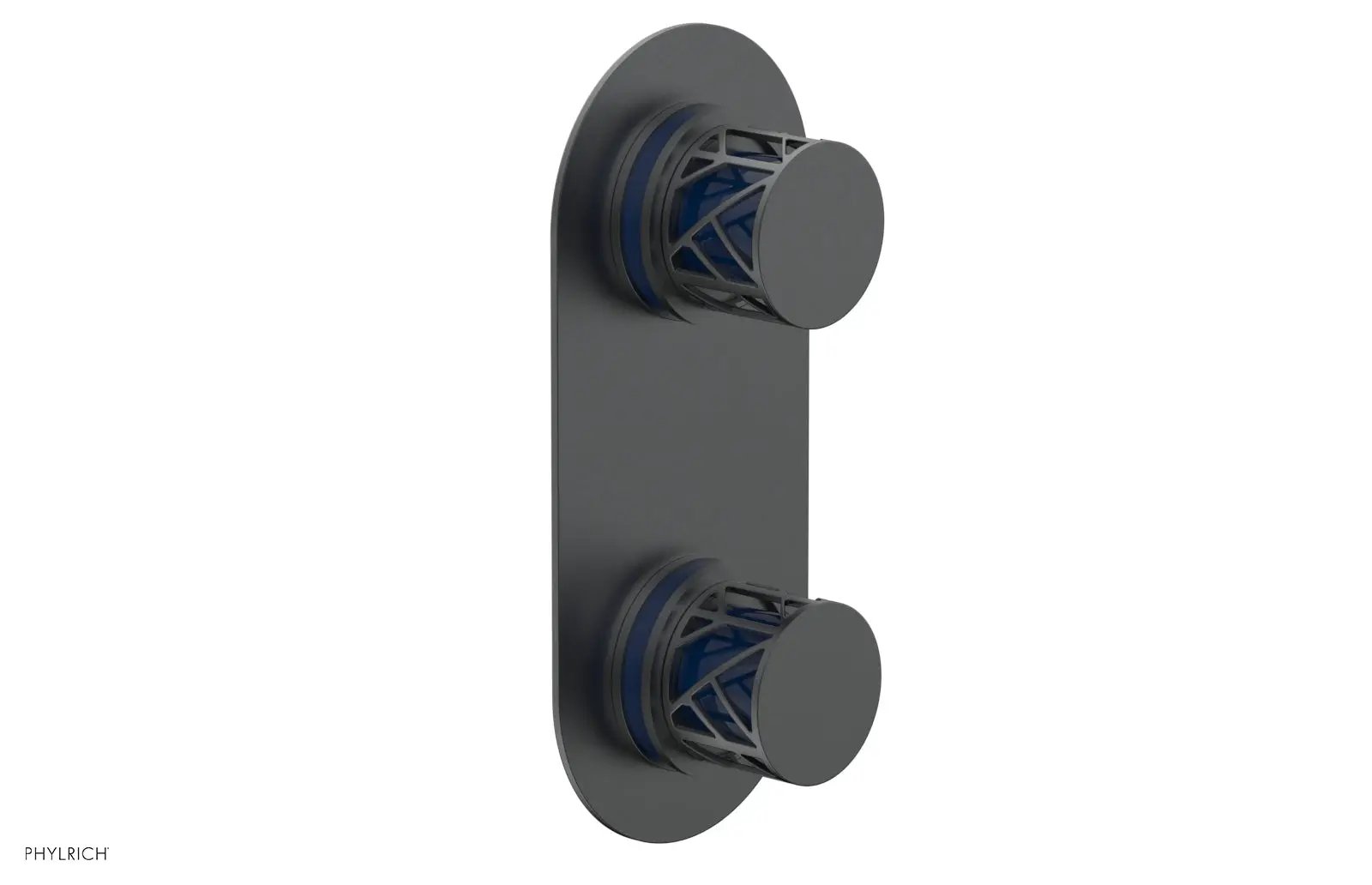 Phylrich JOLIE Thermostatic Valve with Volume Control or Diverter with "Navy Blue" Accents by Phylrich