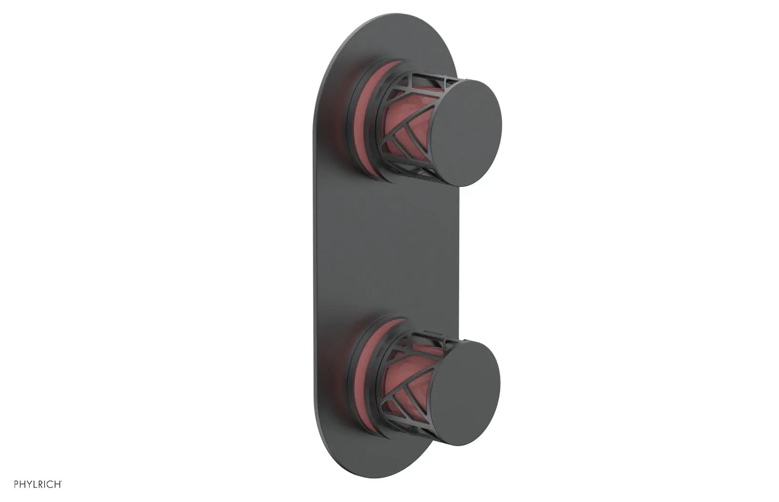 Phylrich JOLIE Thermostatic Valve with Volume Control or Diverter with "Pink" Accents by Phylrich