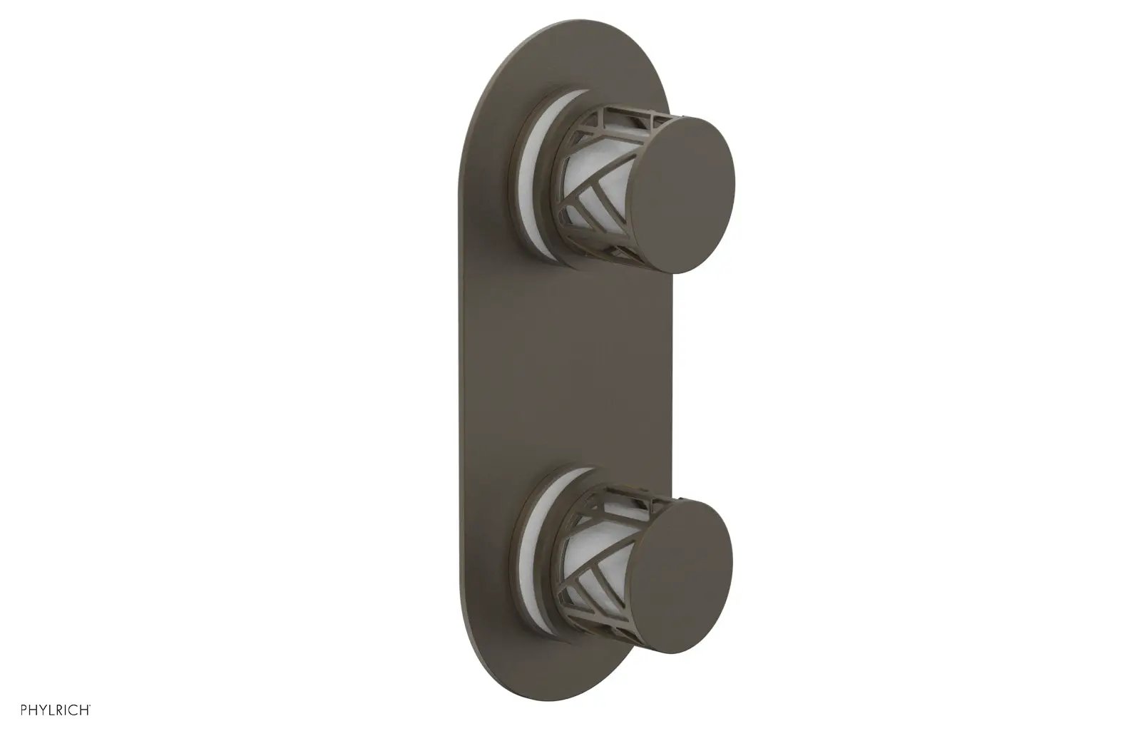 Phylrich JOLIE Thermostatic Valve with Volume Control or Diverter with "White" Accents by Phylrich