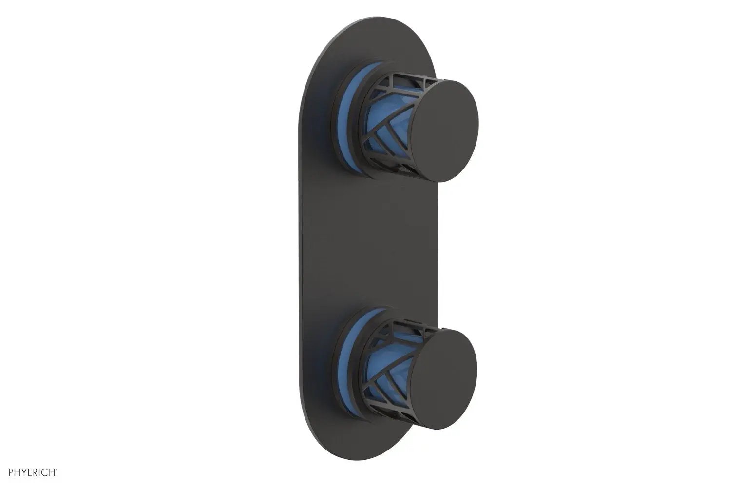 Phylrich JOLIE Thermostatic Valve with Volume Control or Diverter with "Light Blue" Accents by Phylrich