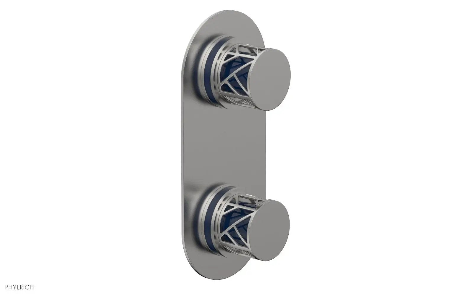 Phylrich JOLIE Thermostatic Valve with Volume Control or Diverter with "Navy Blue" Accents by Phylrich