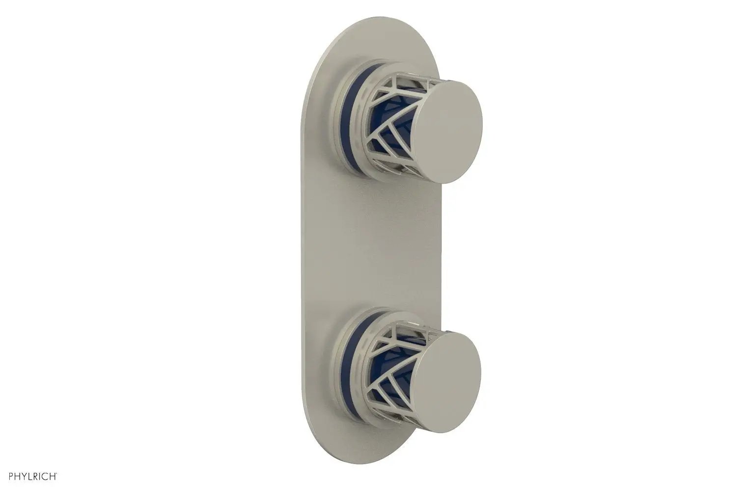 Phylrich JOLIE Thermostatic Valve with Volume Control or Diverter with "Navy Blue" Accents by Phylrich