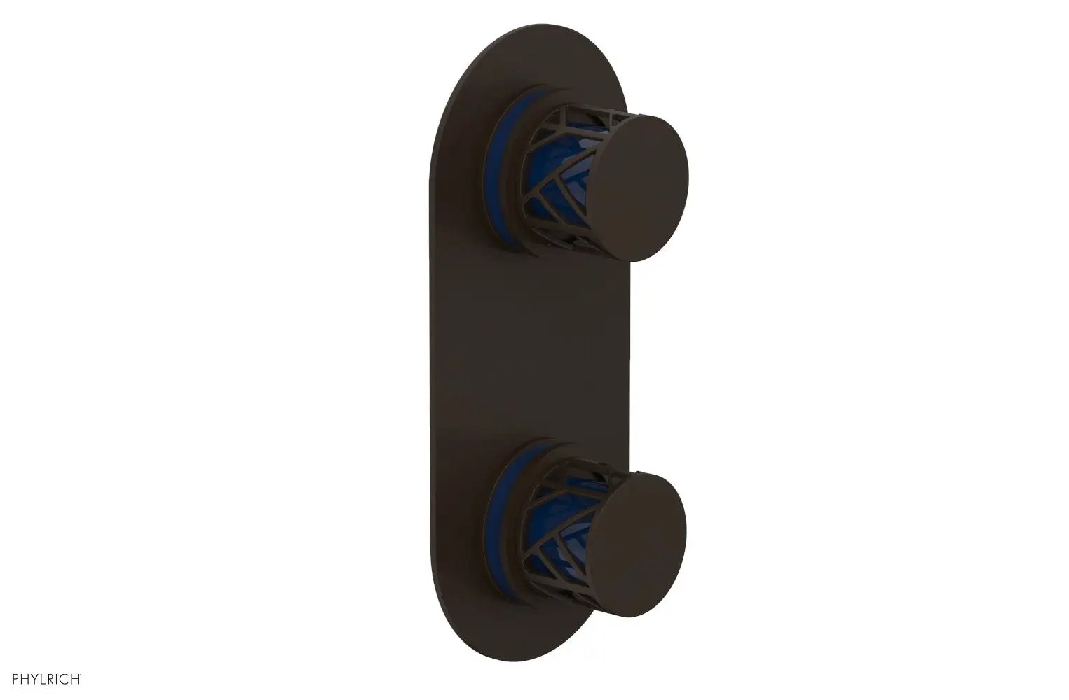 Phylrich JOLIE Thermostatic Valve with Volume Control or Diverter with "Navy Blue" Accents by Phylrich