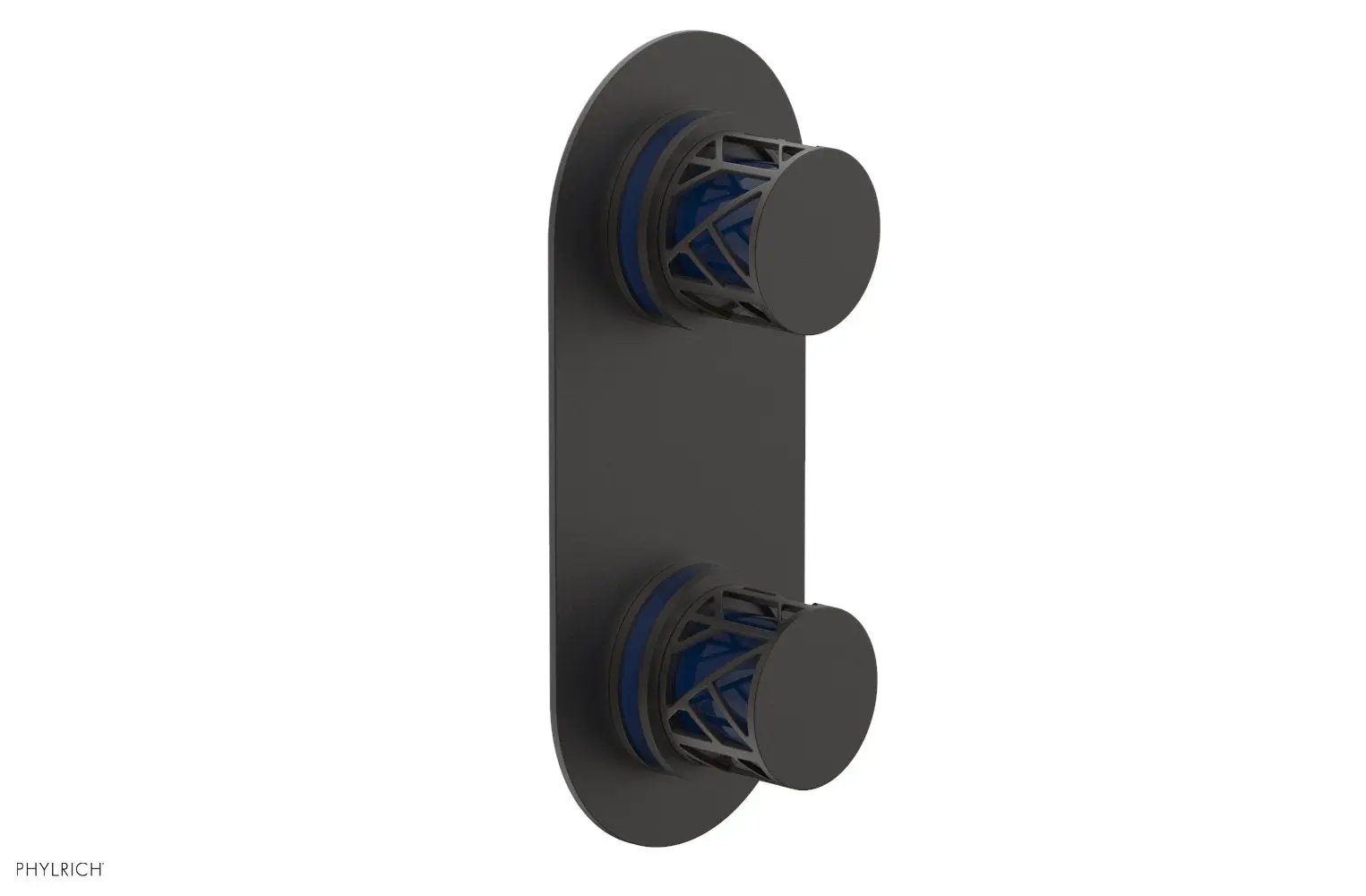 Phylrich JOLIE Thermostatic Valve with Volume Control or Diverter with "Navy Blue" Accents by Phylrich