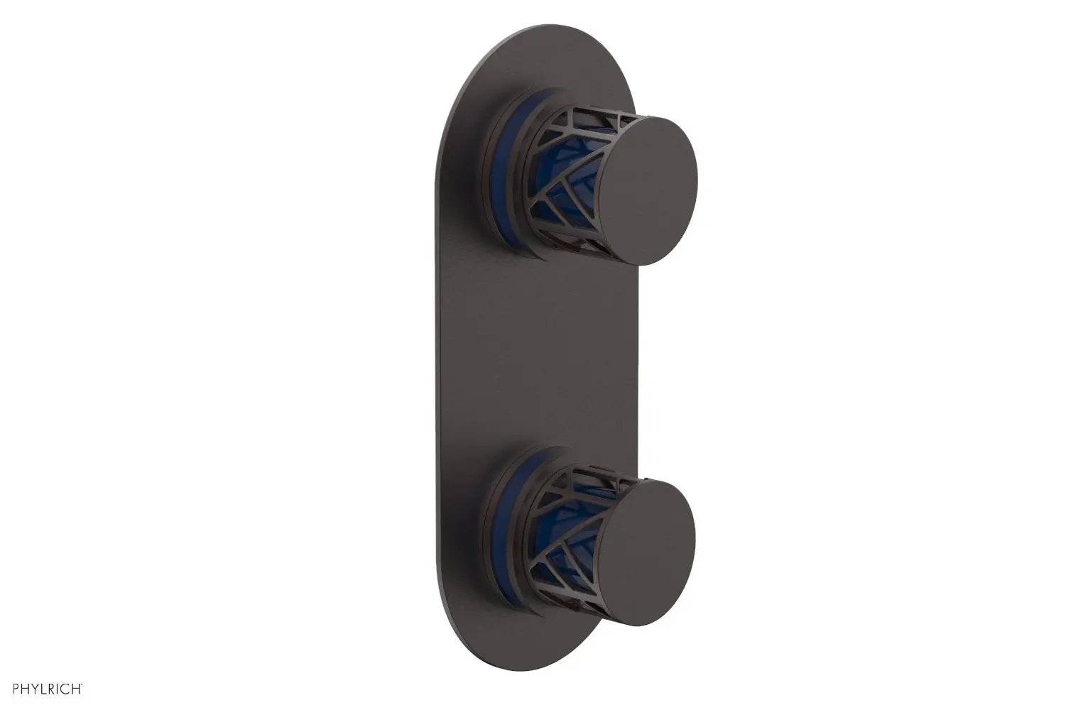 Phylrich JOLIE Thermostatic Valve with Volume Control or Diverter with "Navy Blue" Accents by Phylrich