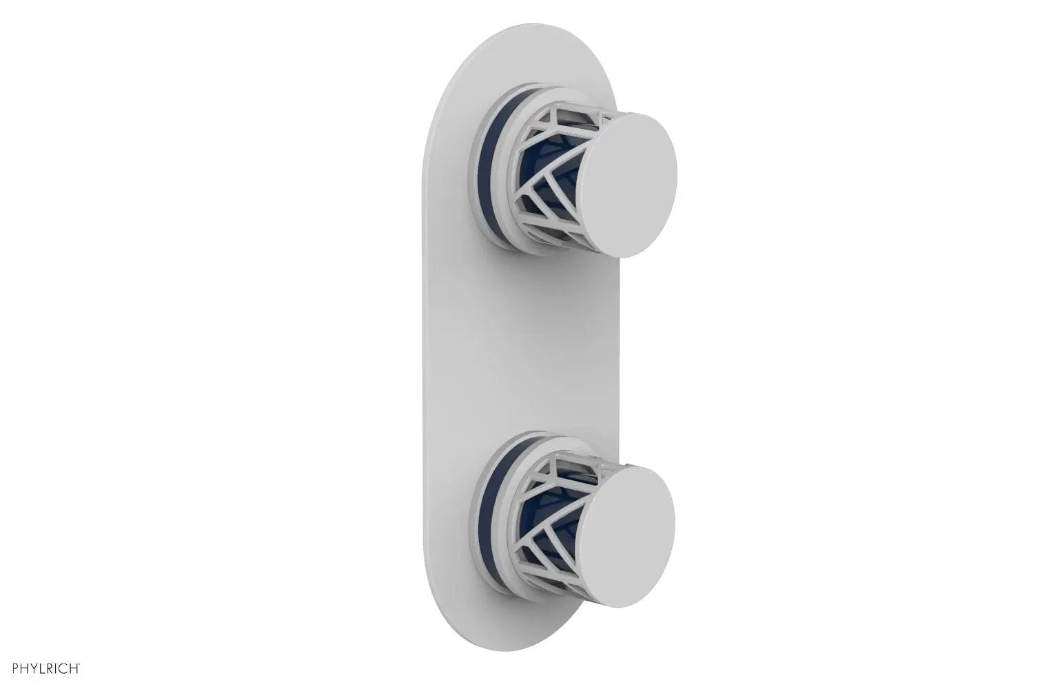 Phylrich JOLIE Thermostatic Valve with Volume Control or Diverter with "Navy Blue" Accents by Phylrich