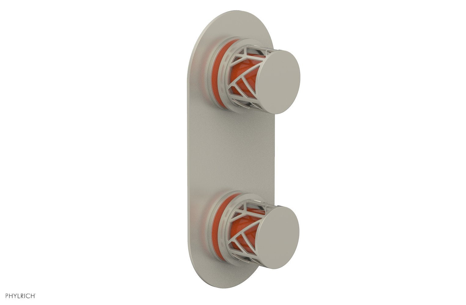 Phylrich JOLIE Thermostatic Valve with Volume Control or Diverter with "Orange" Accents