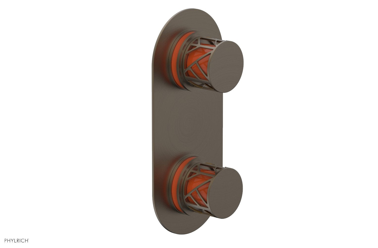 Phylrich JOLIE Thermostatic Valve with Volume Control or Diverter with "Orange" Accents
