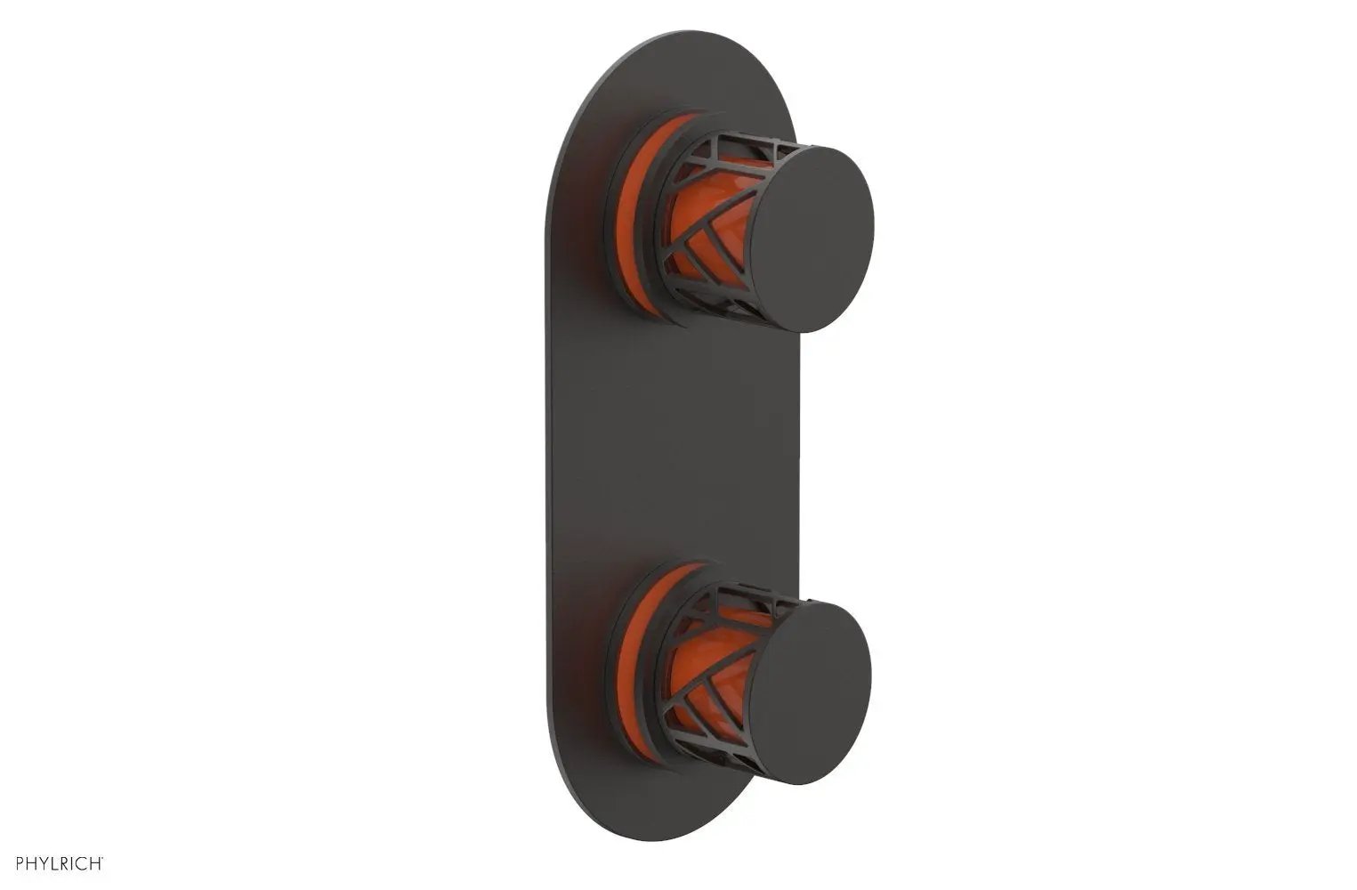 Phylrich JOLIE Thermostatic Valve with Volume Control or Diverter with "Orange" Accents by Phylrich